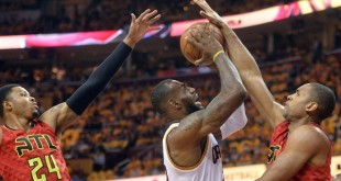 160502195032 lebron james kent bazemore al horford nba playoffs atlanta hawks at cleveland cavaliers.1000x563