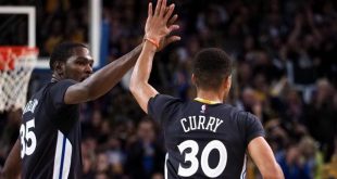 durant high fives curry