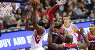 James Harden layup John Wall block