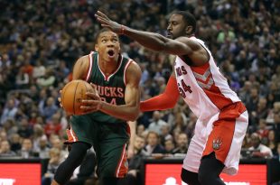 patrick patterson giannis antetokounmpo nba milwaukee bucks toronto raptors