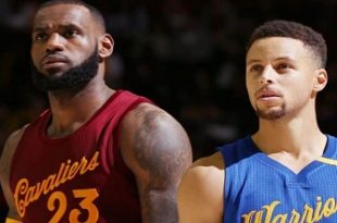 lebron james of cleveland cavaliers stephen curry of cleveland cavaliers new leaders in all star voting